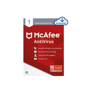 McAfee AntiVirus Protection 2024, 1PC, Internet Security Software, 1 Year